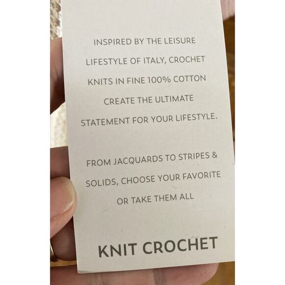 Massive Luxury Crochet Knit Polo Shirt Sz M New Pink White Brown Button Closure - Picture 6 of 10